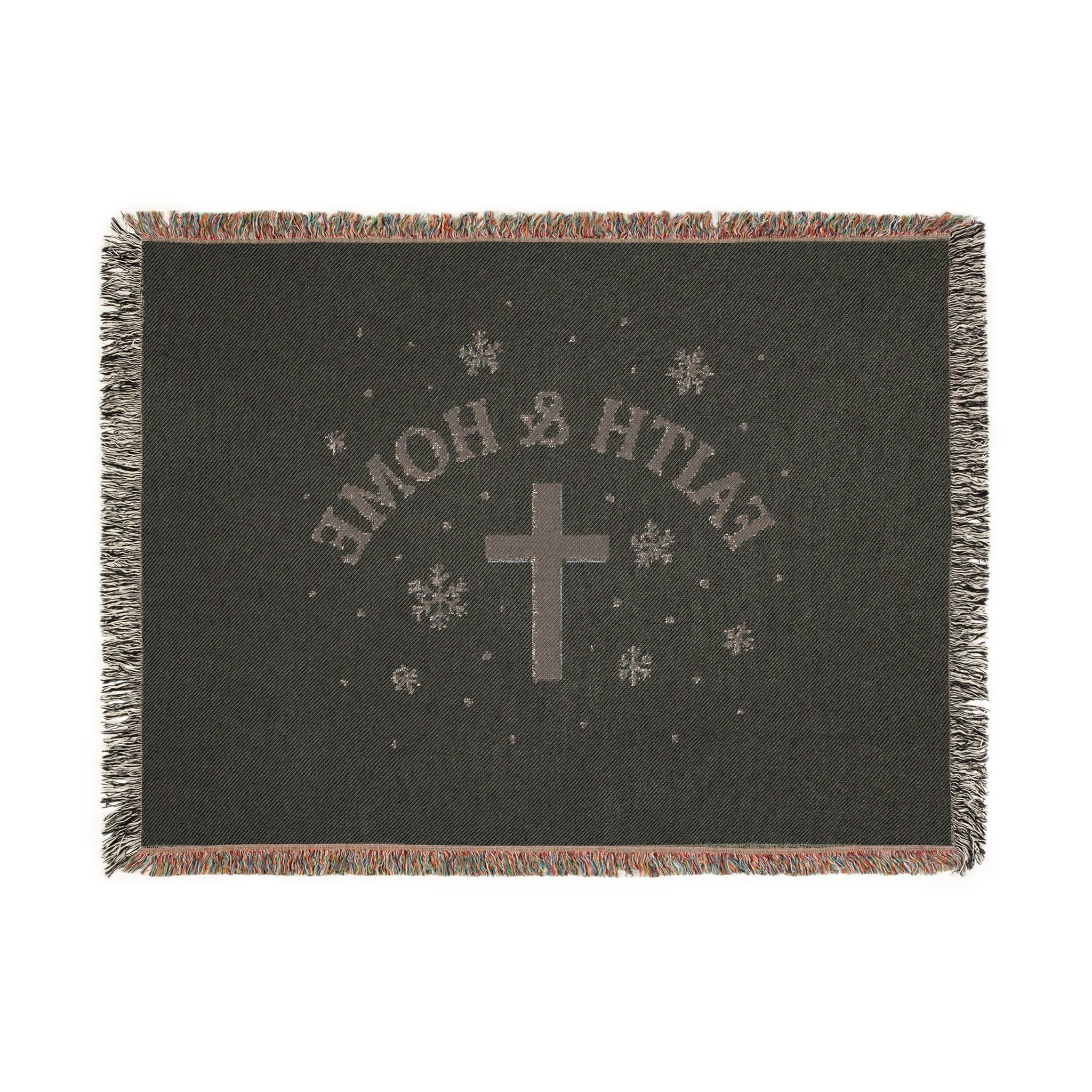 Faith & Home Christian Woven Blanket – Faith-Inspired Heirloom Throw with Cross | Faith & Home Co.