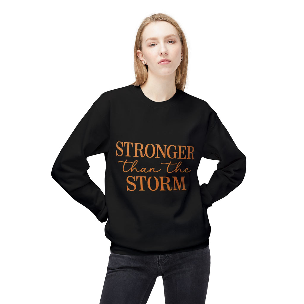 Stronger Than the Storm Sweatshirt – Inspirational Christian Crewneck | Cozy Faith-Based Encouragement Pullover