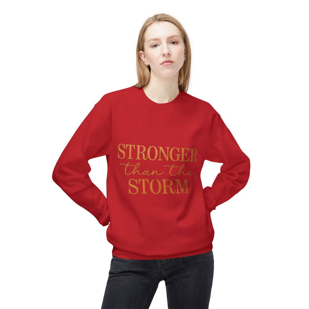 Stronger Than the Storm Sweatshirt – Inspirational Christian Crewneck | Cozy Faith-Based Encouragement Pullover