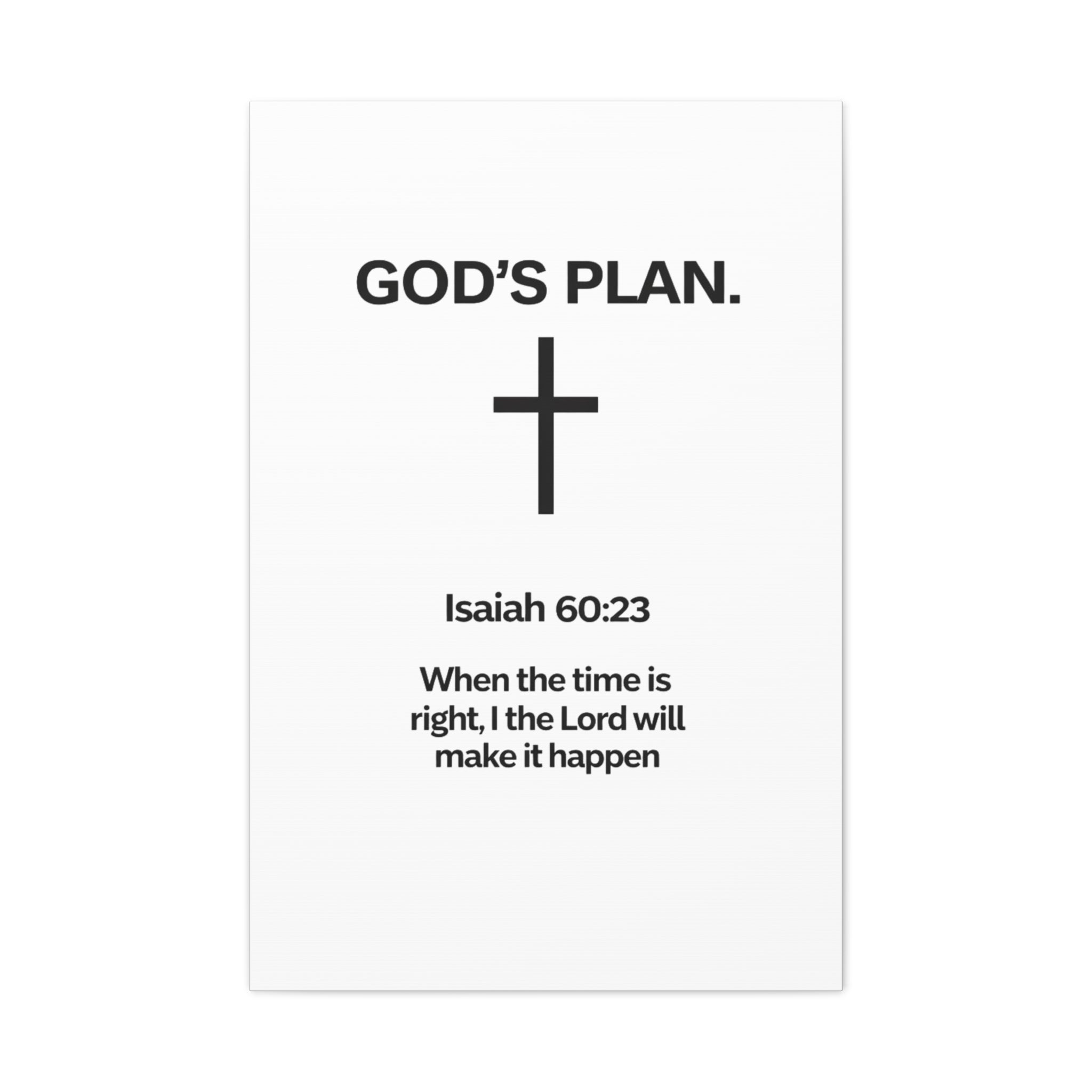 “God’s Plan” Christian Canvas Wall Art – Modern Scripture Decor for Home & Office
