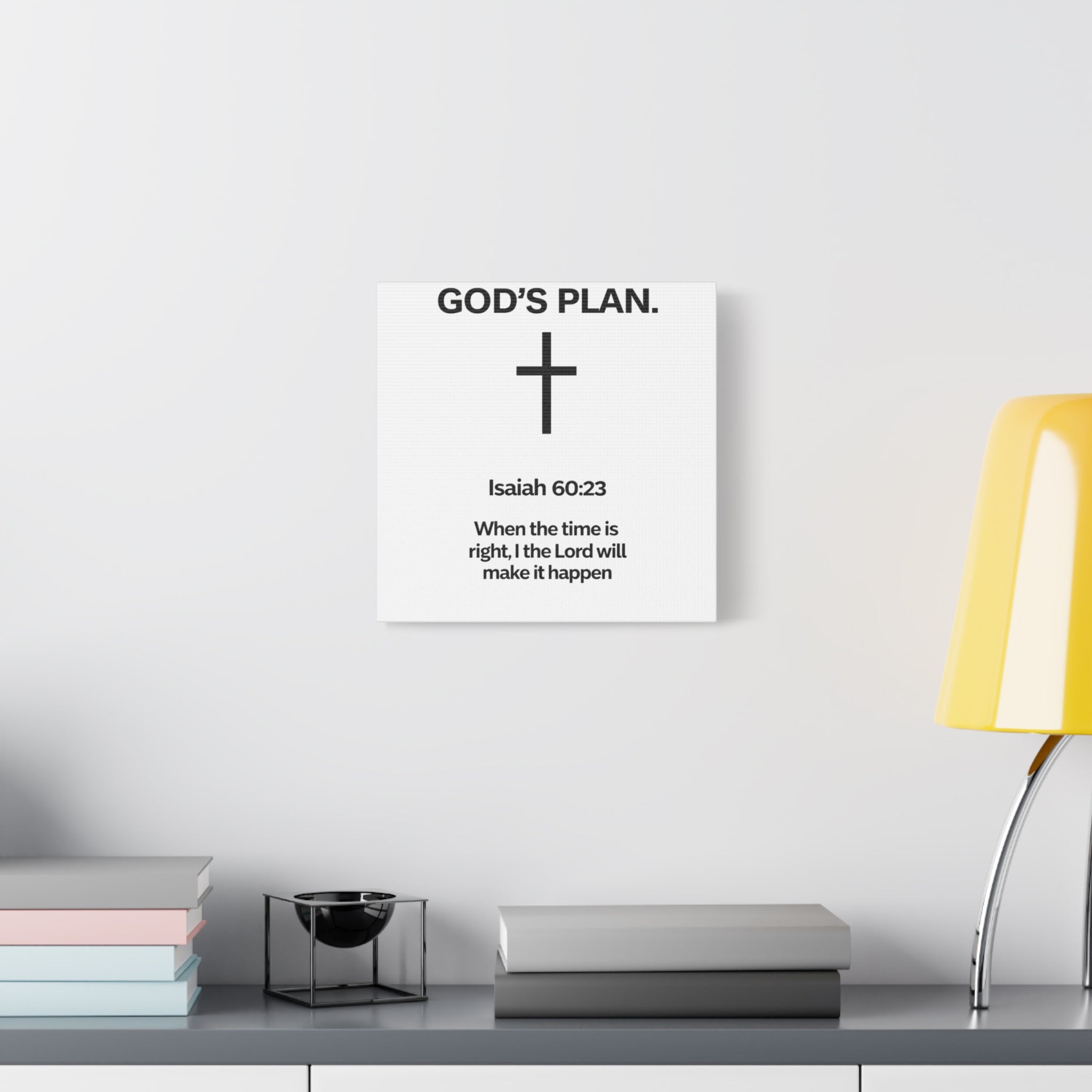 “God’s Plan” Christian Canvas Wall Art – Modern Scripture Decor for Home & Office