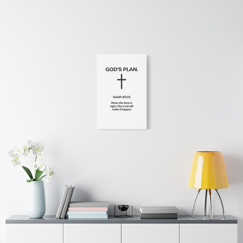 “God’s Plan” Christian Canvas Wall Art – Modern Scripture Decor for Home & Office