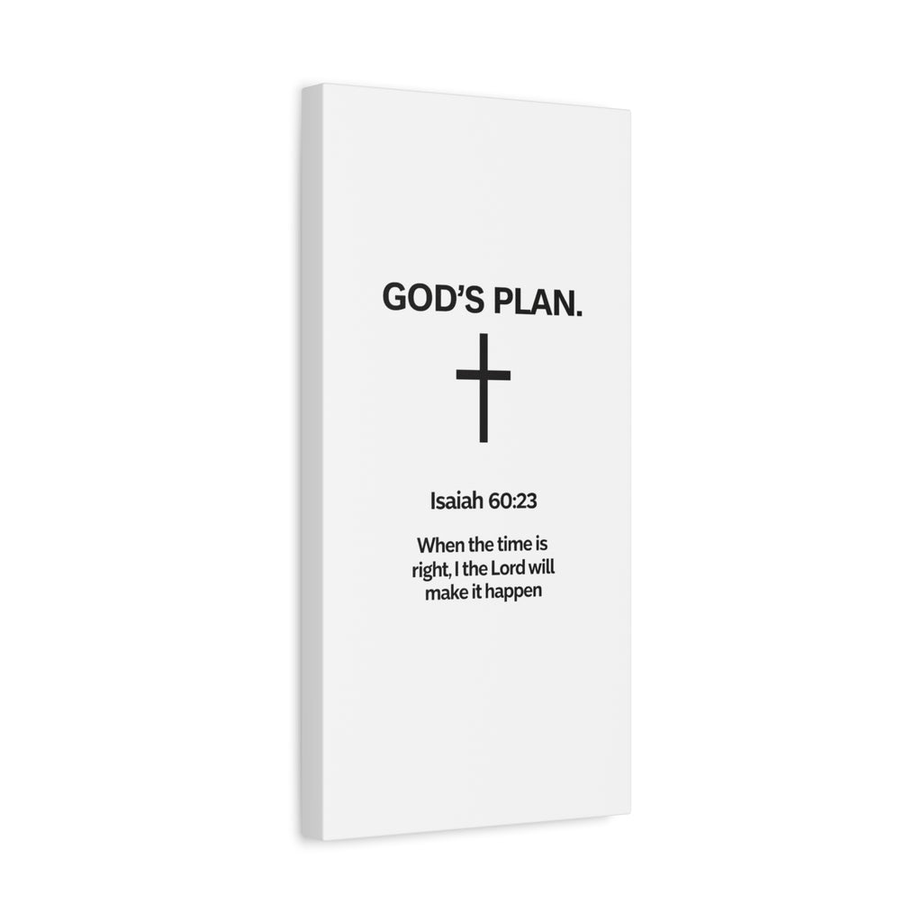 “God’s Plan” Christian Canvas Wall Art – Modern Scripture Decor for Home & Office