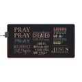 Christian LED Desk Mat – Light-Up Faith Desk Pad with Scripture & Inspirational Quotes | RGB Office & Gaming Mouse Pad