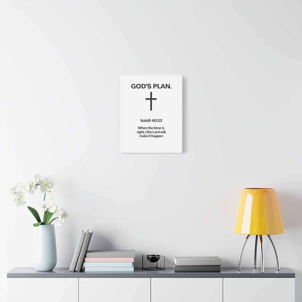 “God’s Plan” Christian Canvas Wall Art – Modern Scripture Decor for Home & Office