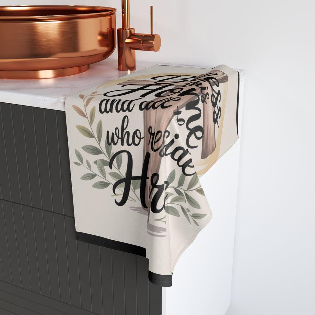 “Bless This Home” Christian Hand Towel – Faith-Inspired Kitchen & Bathroom Décor | Faith & Home Co.
