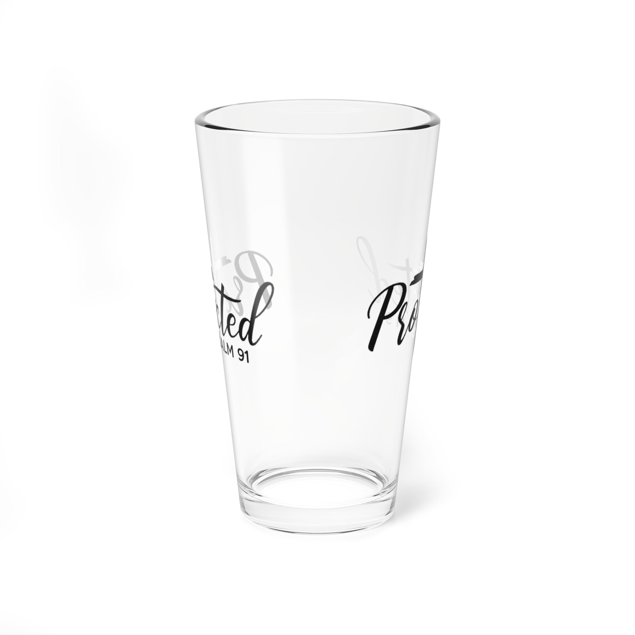 Protected Psalm 91 Christian Glass Cup – Faith-Based Scripture Drinking Glass with Cross, Inspirational Christian Gift