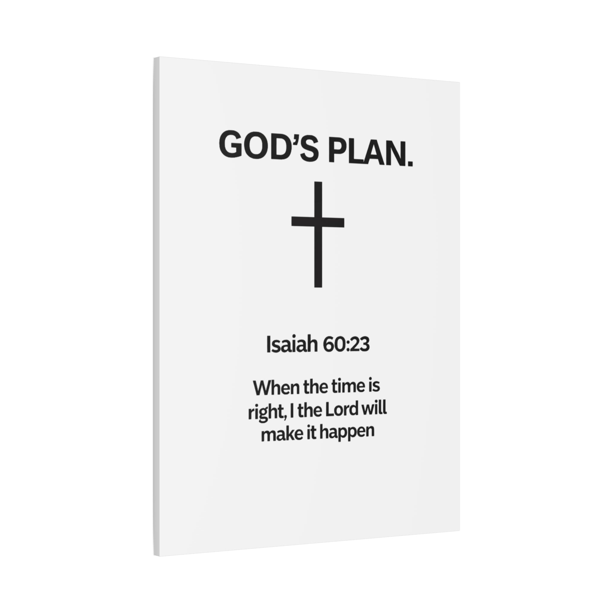 “God’s Plan” Christian Canvas Wall Art – Modern Scripture Decor for Home & Office