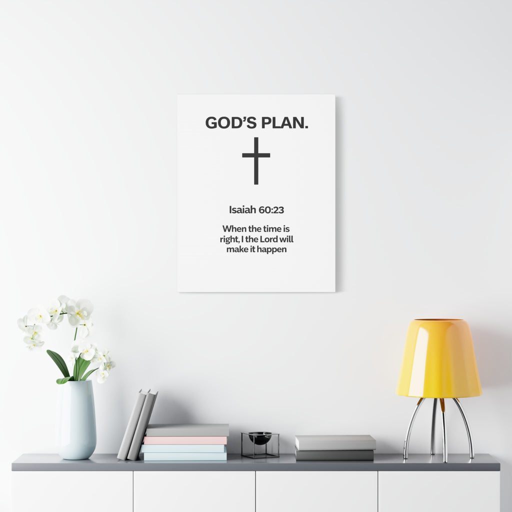 “God’s Plan” Christian Canvas Wall Art – Modern Scripture Decor for Home & Office