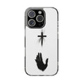Faith Reaches Phone Case | Christian Cross & Hand Design | Minimal Faith Phone Case | Faith & Home Co