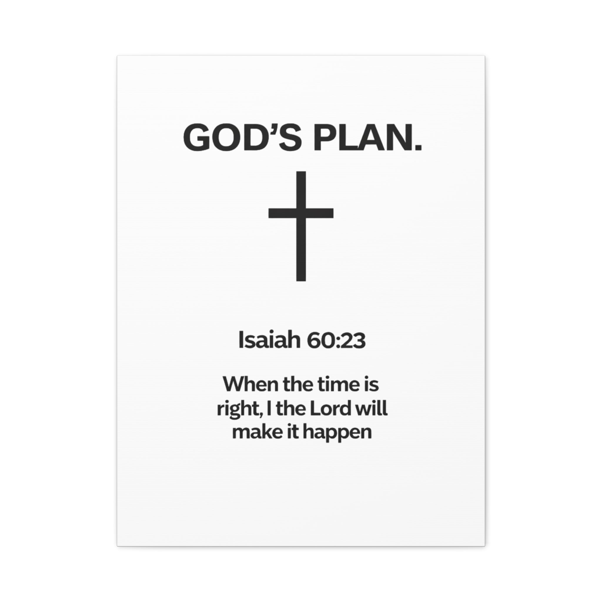 “God’s Plan” Christian Canvas Wall Art – Modern Scripture Decor for Home & Office