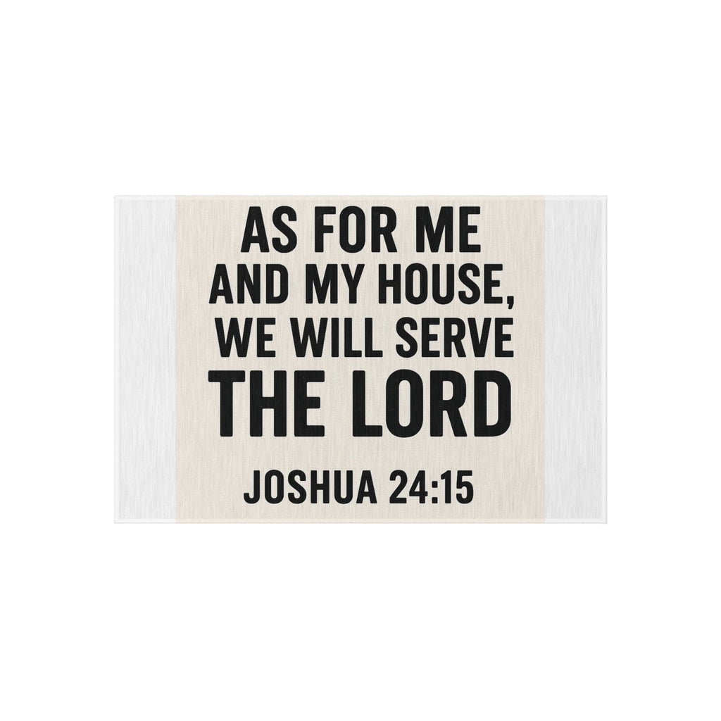 “As for Me and My House” Christian Door Mat – Joshua 24:15 Scripture Welcome Mat | Faith & Home Co.