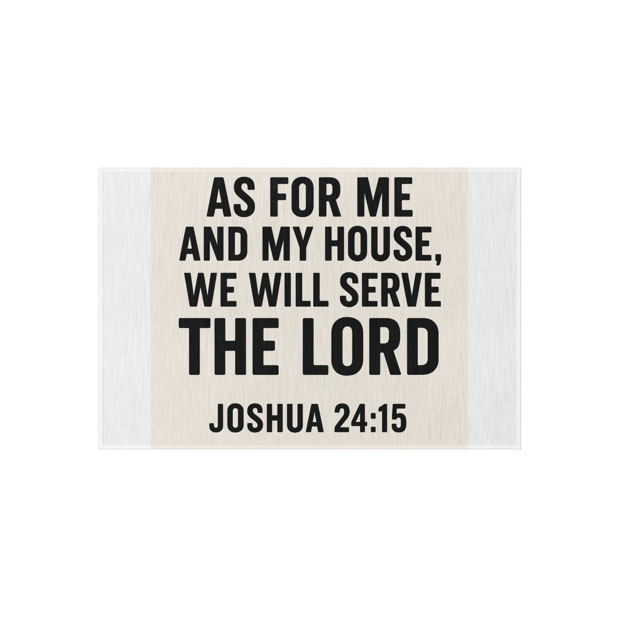 “As for Me and My House” Christian Door Mat – Joshua 24:15 Scripture Welcome Mat | Faith & Home Co.