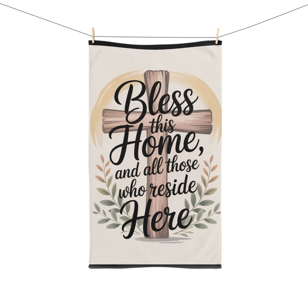 “Bless This Home” Christian Hand Towel – Faith-Inspired Kitchen & Bathroom Décor | Faith & Home Co.