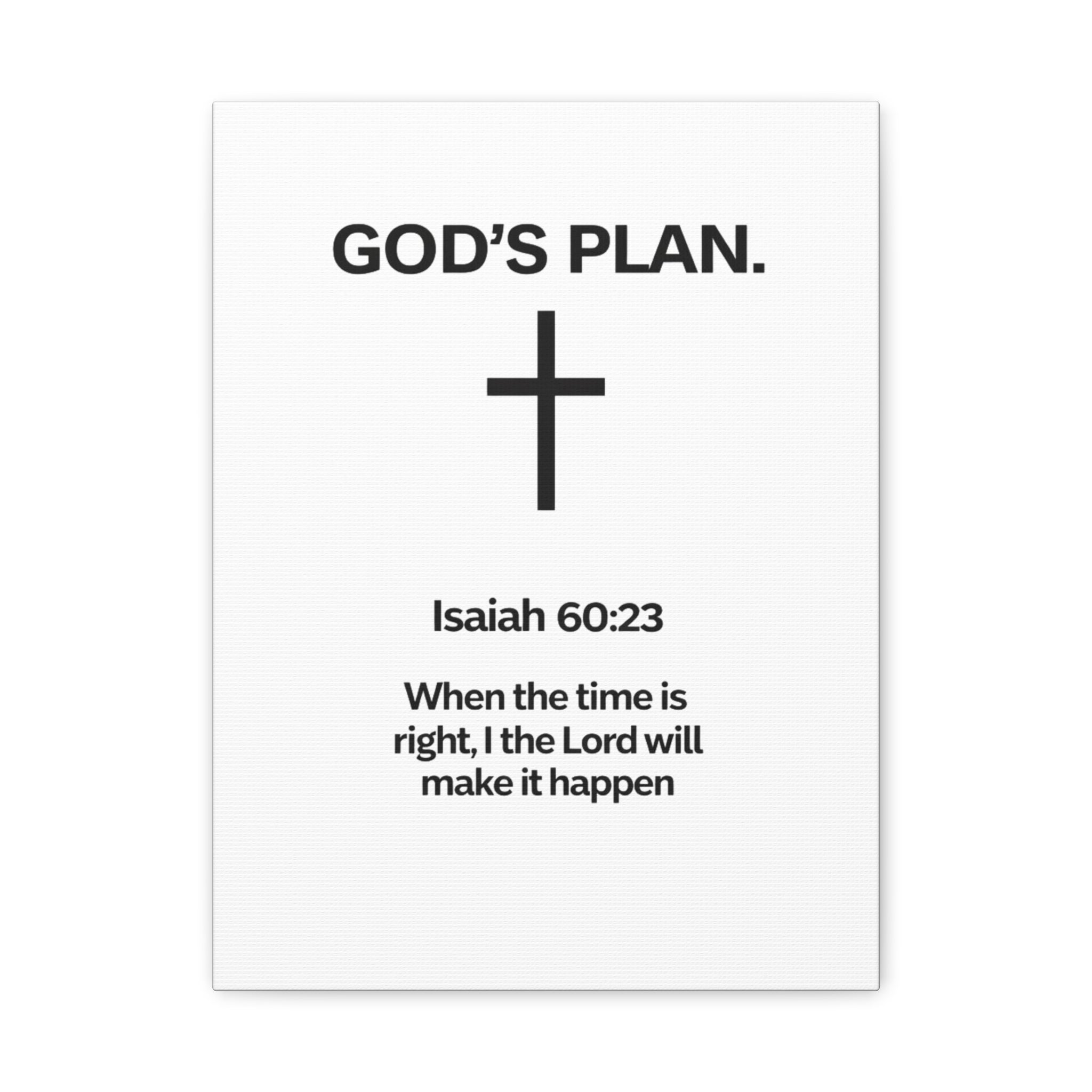 “God’s Plan” Christian Canvas Wall Art – Modern Scripture Decor for Home & Office
