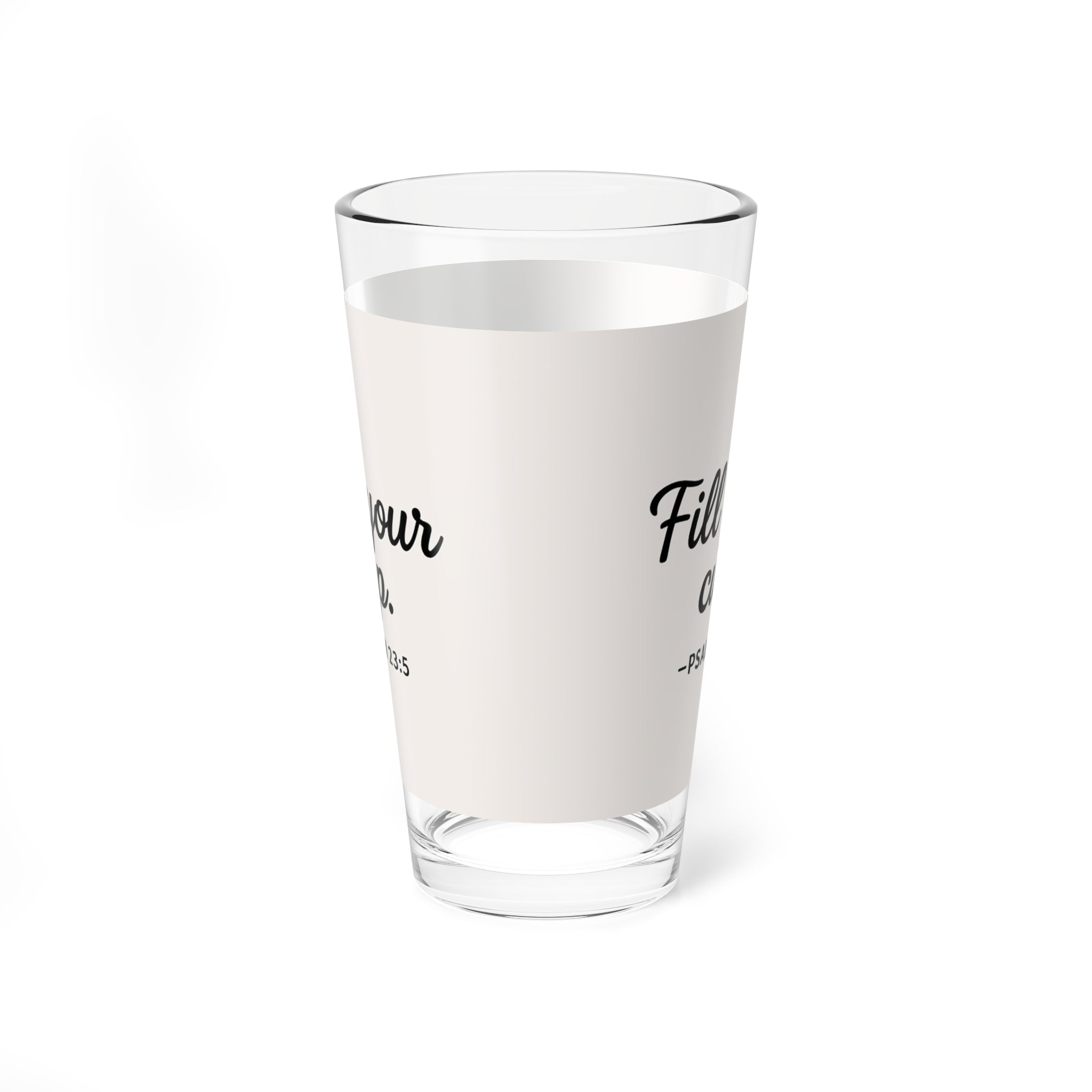“Fill Your Cup” Christian Glass – Psalm 23:5 Faith-Inspired Drinkware | Faith & Home Co.