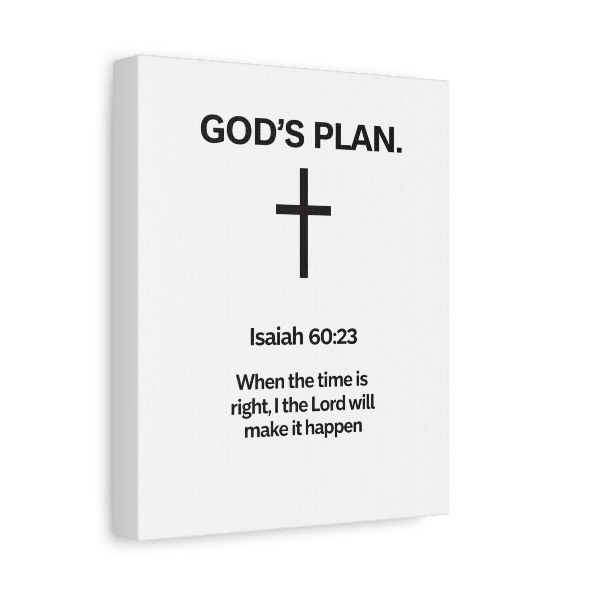 “God’s Plan” Christian Canvas Wall Art – Modern Scripture Decor for Home & Office