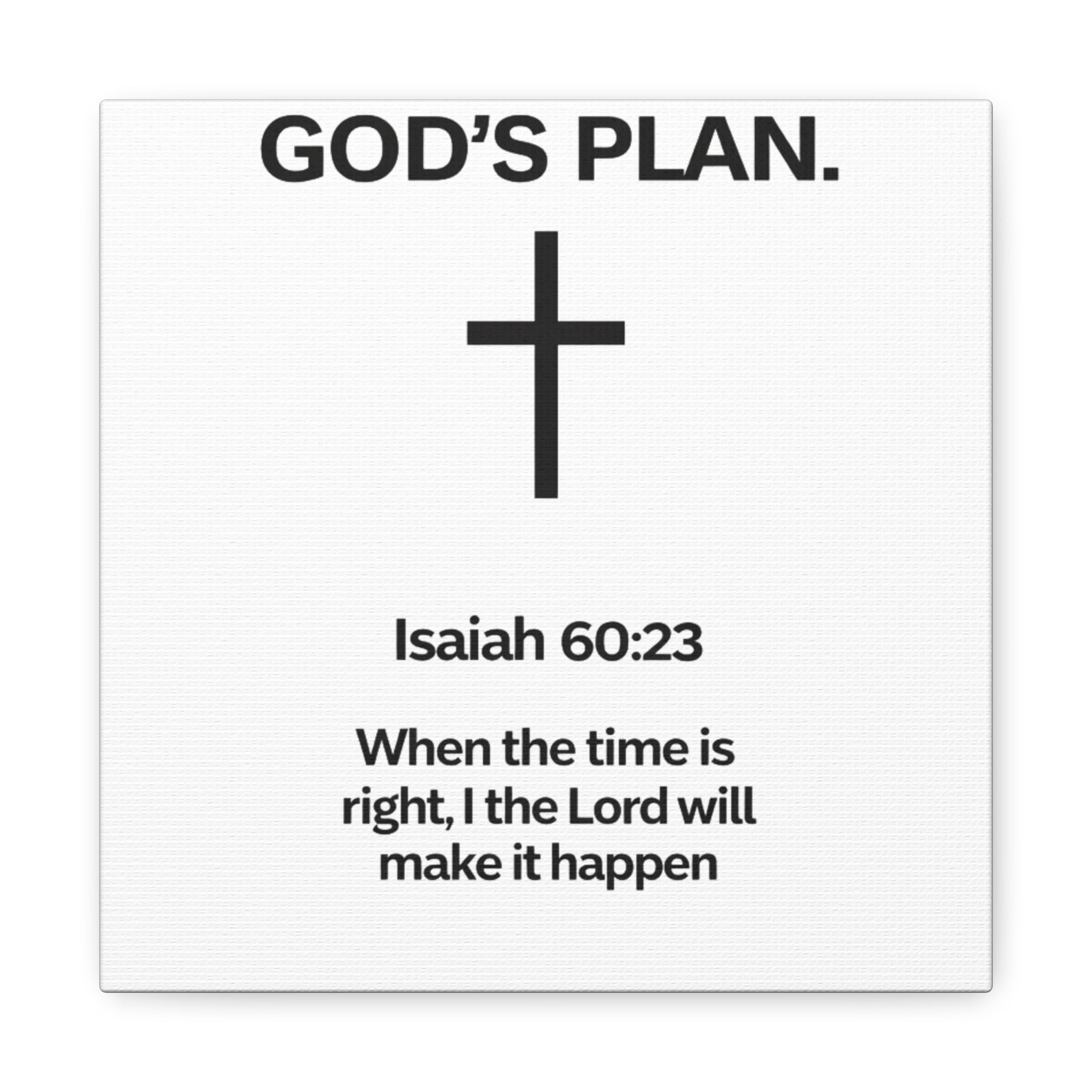 “God’s Plan” Christian Canvas Wall Art – Modern Scripture Decor for Home & Office