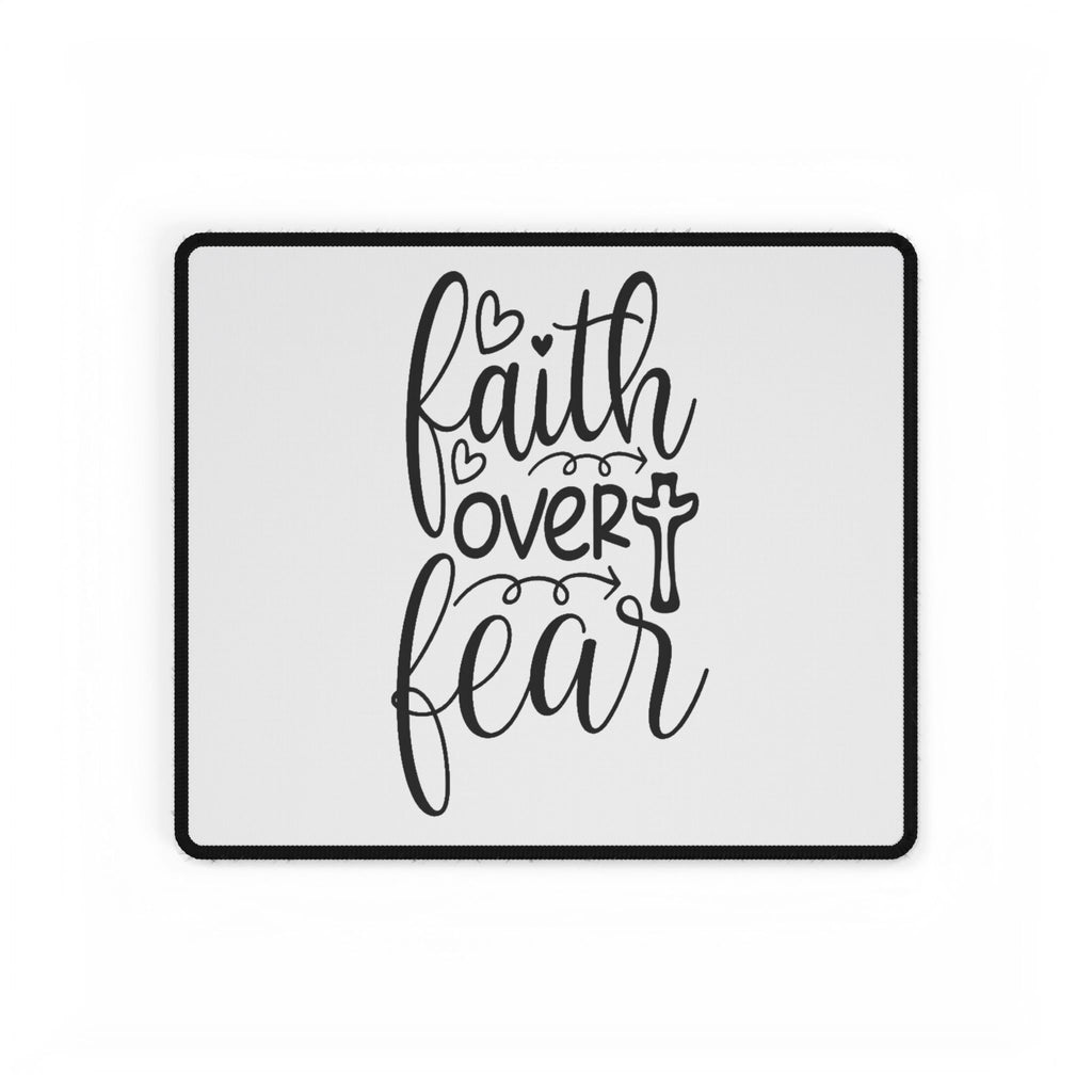 Faith Over Fear Mouse Pad – Christian Desk Accessory, Inspirational Workspace Décor, Faith-Based Office Gift
