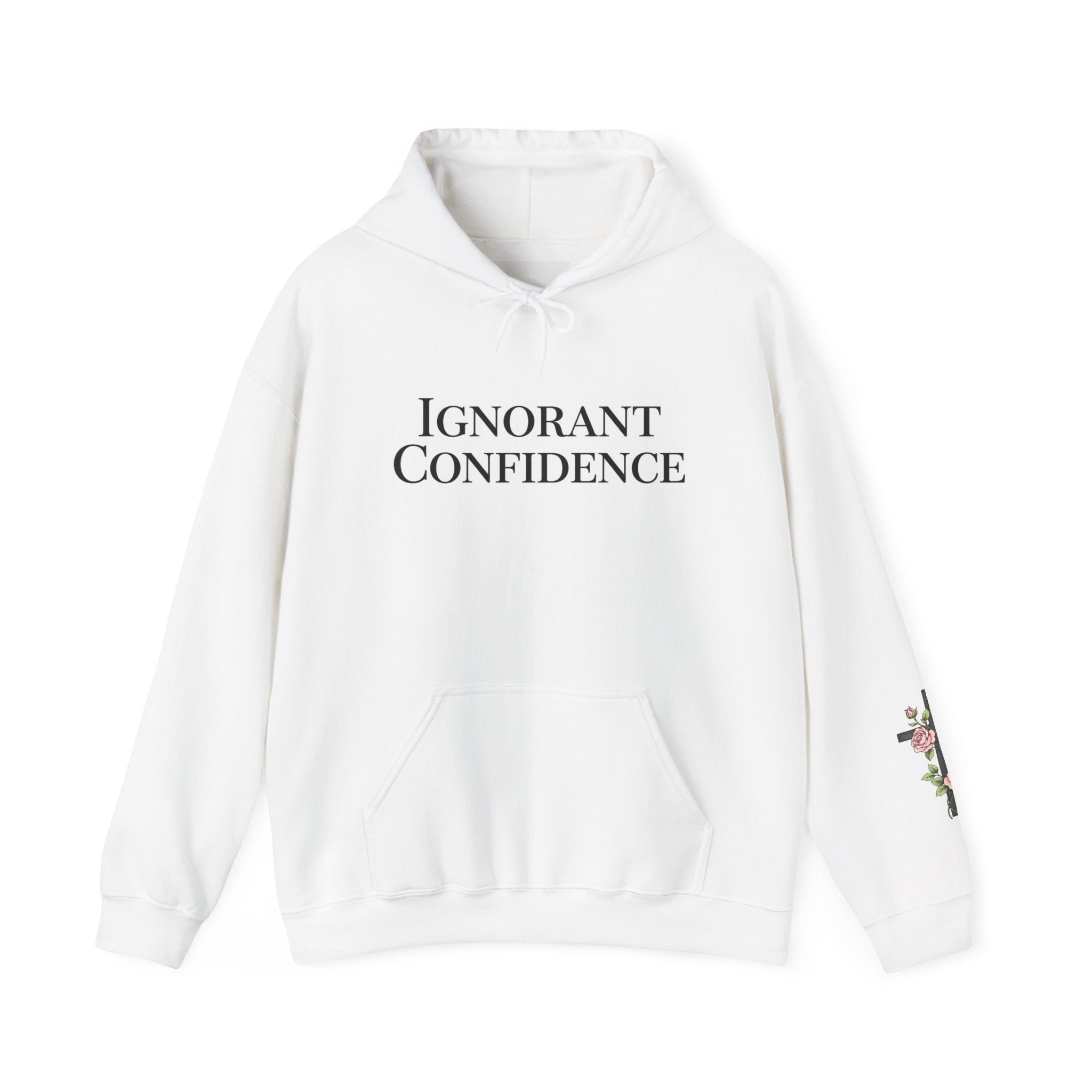 Ignorant Confidence Hoodie | Minimalist Christian Sweatshirt | Faith-Inspired Statement Pullover | Faith and Home Co
