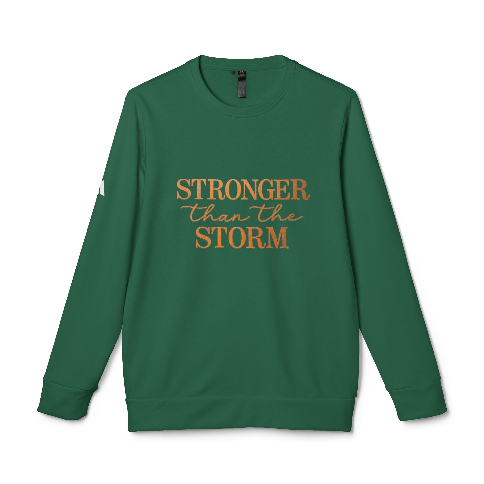 Christian Sweatshirt “Stronger Than the Storm” – Faith-Based Inspirational Crewneck Pullover | Cozy Christian Apparel