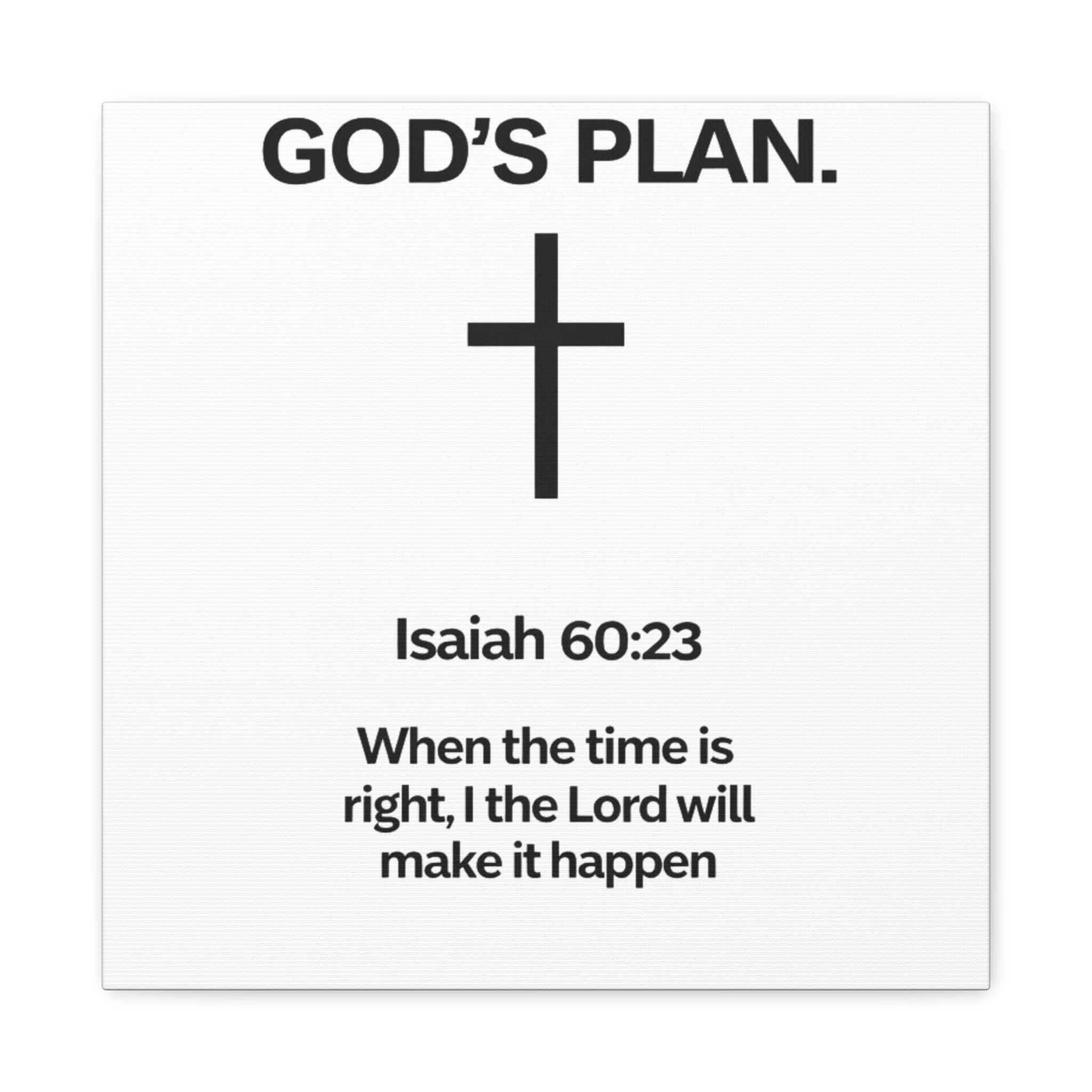 “God’s Plan” Christian Canvas Wall Art – Modern Scripture Decor for Home & Office