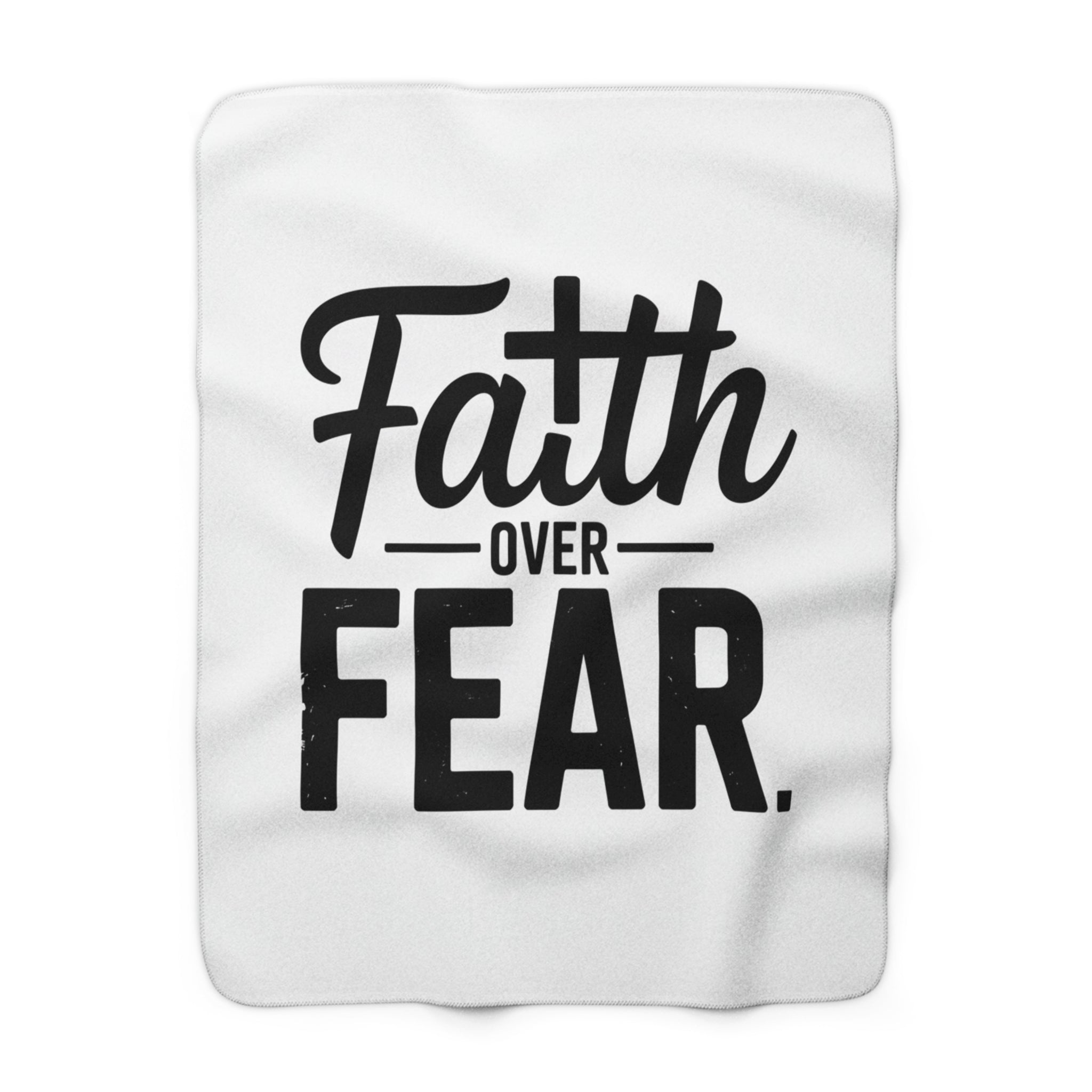 Faith Over Fear Christian Sherpa Blanket – Cozy Inspirational Throw | Faith & Home Co.