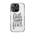 Faith Over Fear Christian Phone Case – Inspirational Scripture iPhone Case, Clear Faith-Based Protective Cover