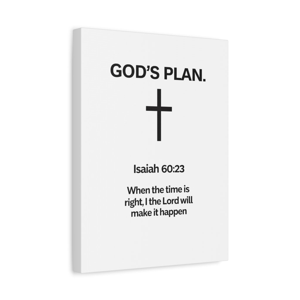 “God’s Plan” Christian Canvas Wall Art – Modern Scripture Decor for Home & Office