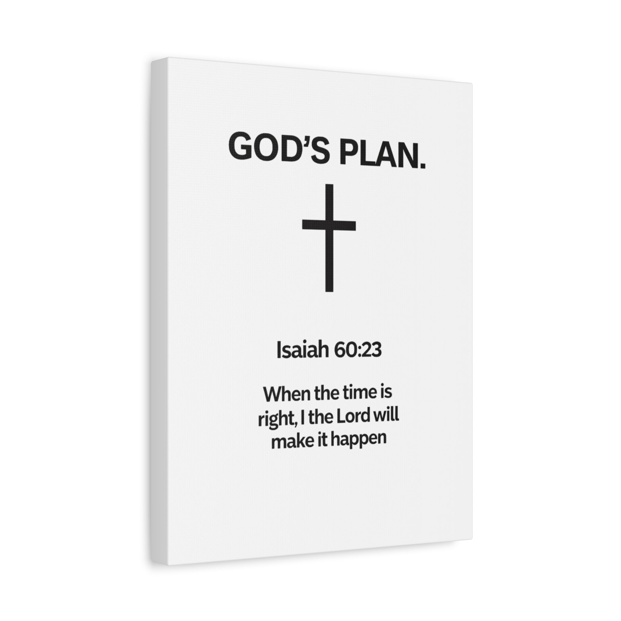 “God’s Plan” Christian Canvas Wall Art – Modern Scripture Decor for Home & Office