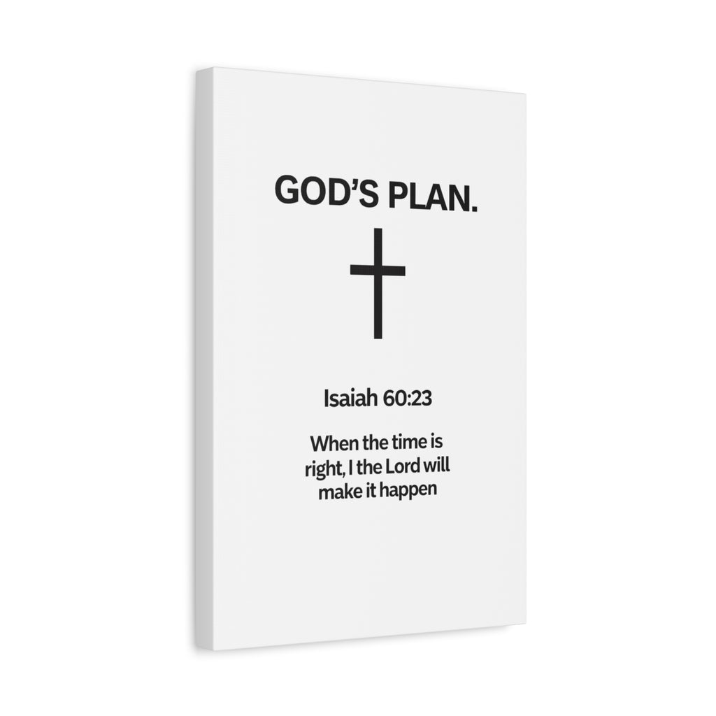 “God’s Plan” Christian Canvas Wall Art – Modern Scripture Decor for Home & Office
