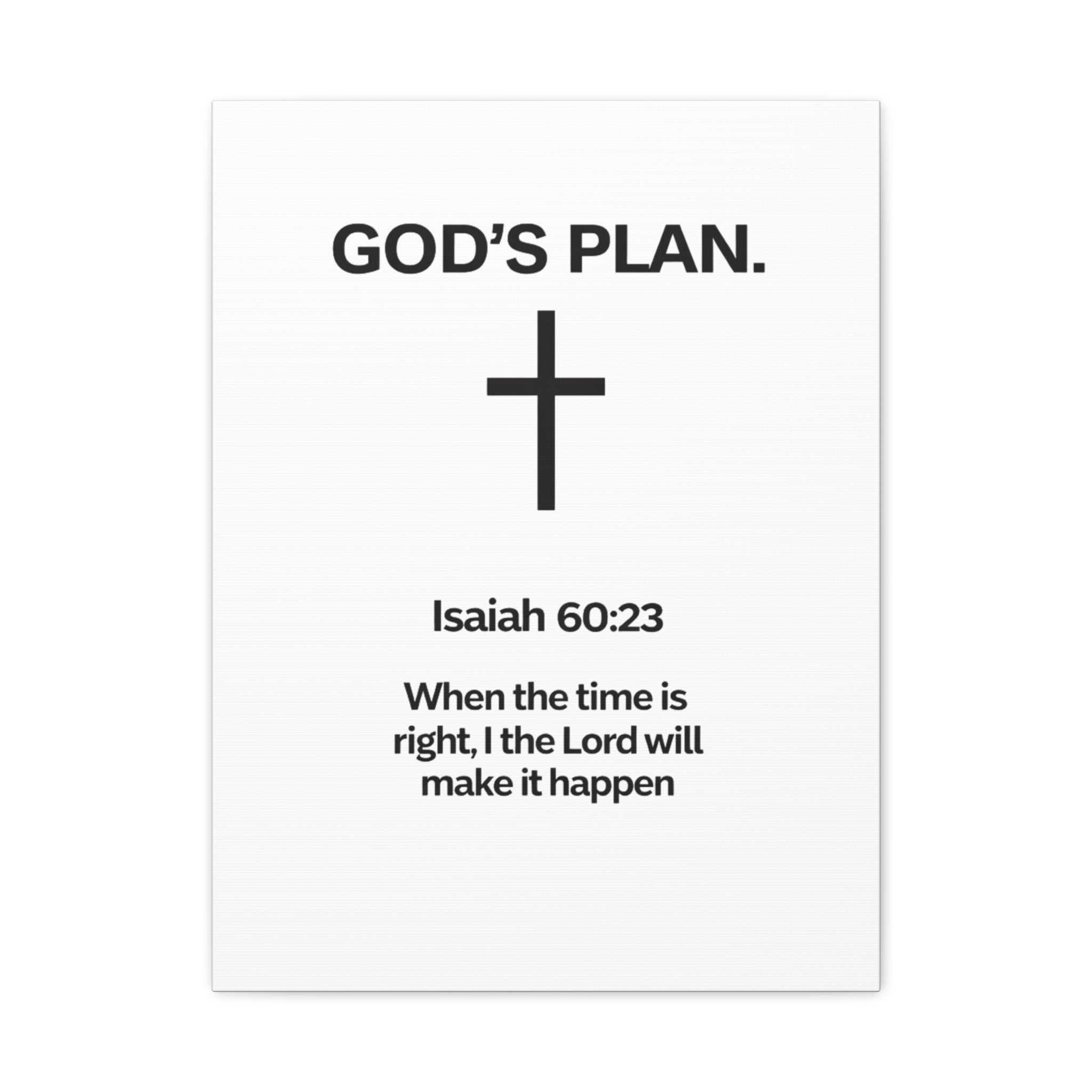 “God’s Plan” Christian Canvas Wall Art – Modern Scripture Decor for Home & Office