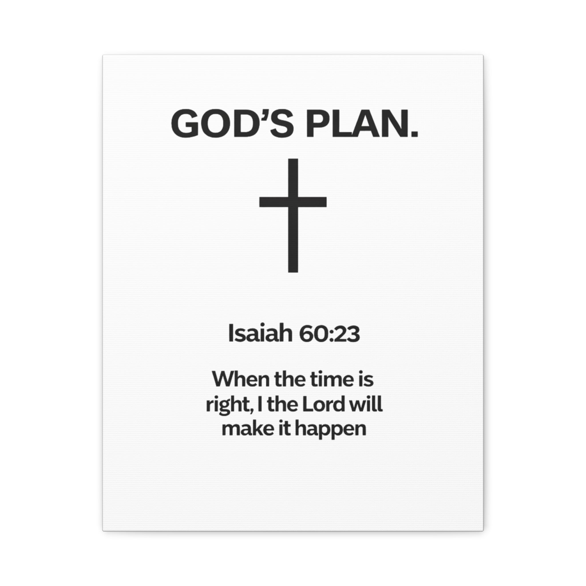 “God’s Plan” Christian Canvas Wall Art – Modern Scripture Decor for Home & Office