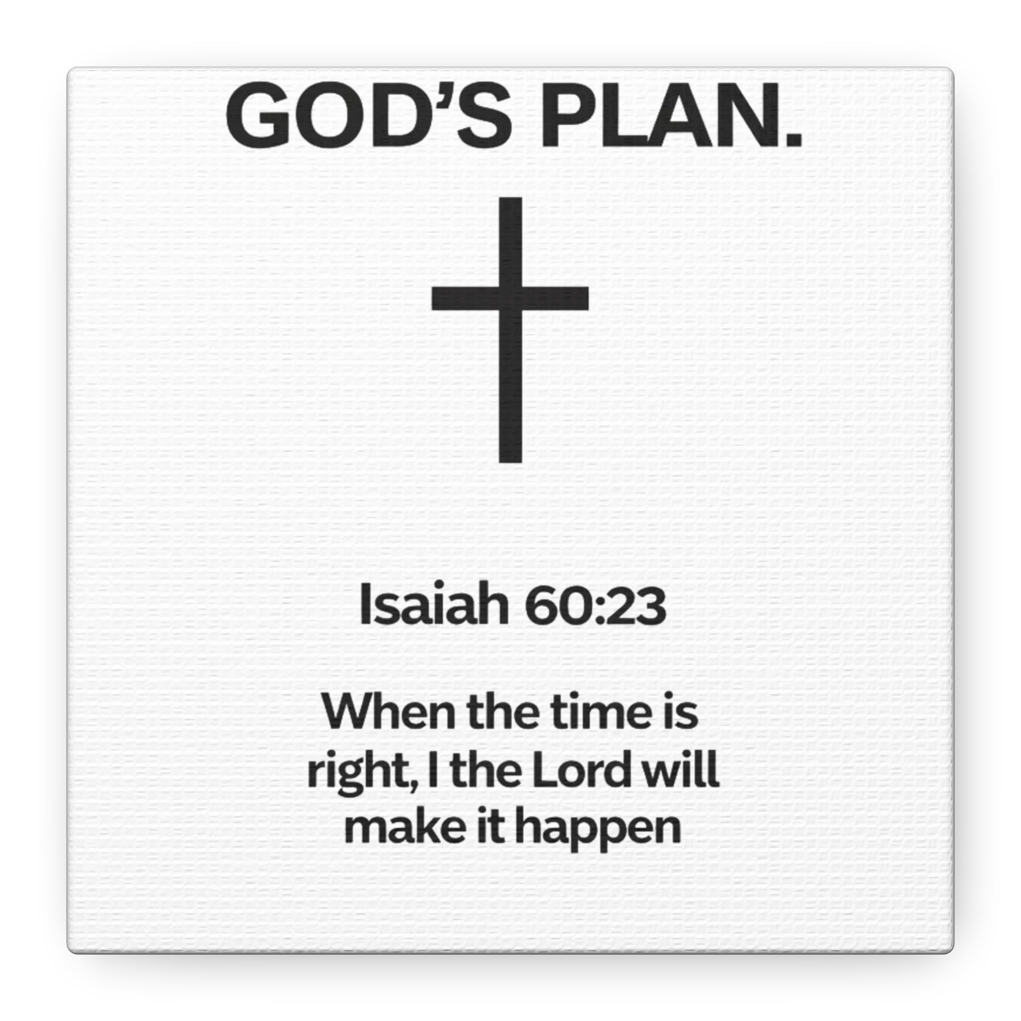 “God’s Plan” Christian Canvas Wall Art – Modern Scripture Decor for Home & Office