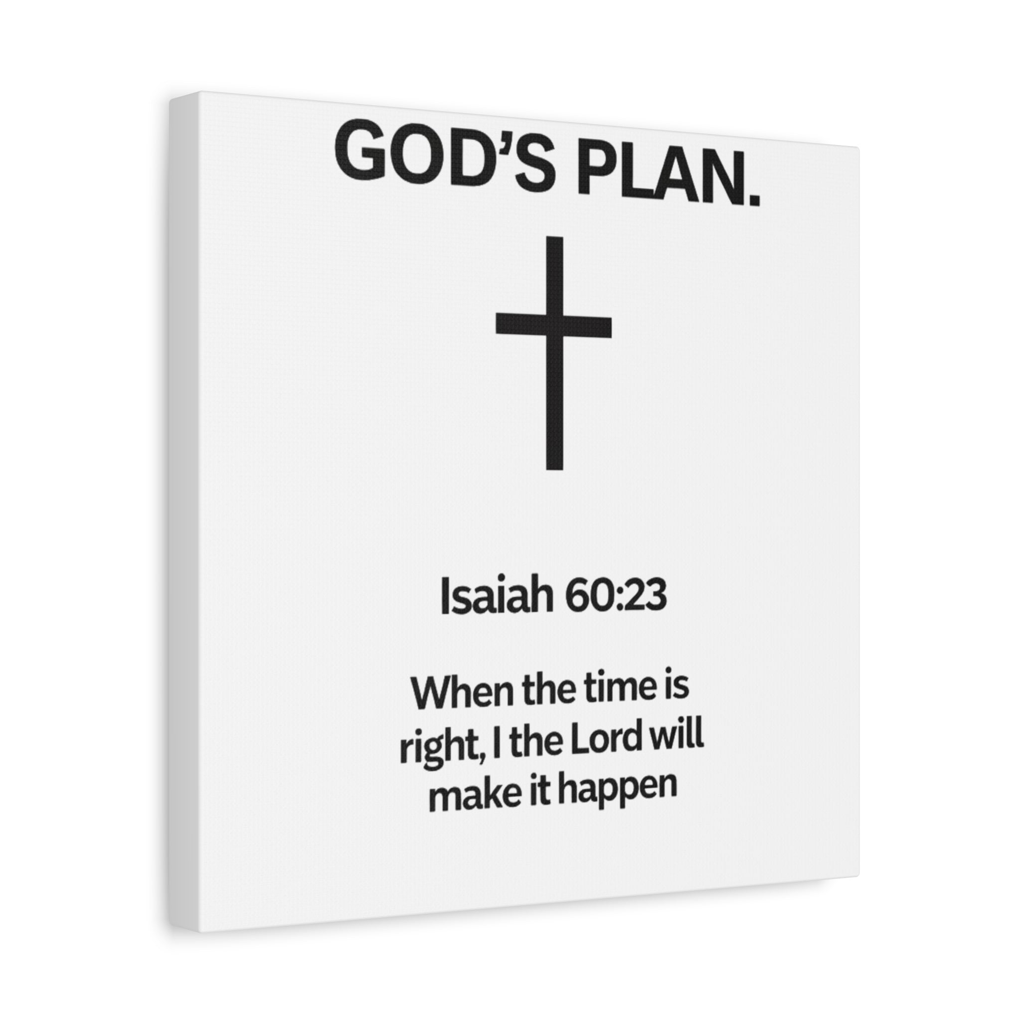 “God’s Plan” Christian Canvas Wall Art – Modern Scripture Decor for Home & Office