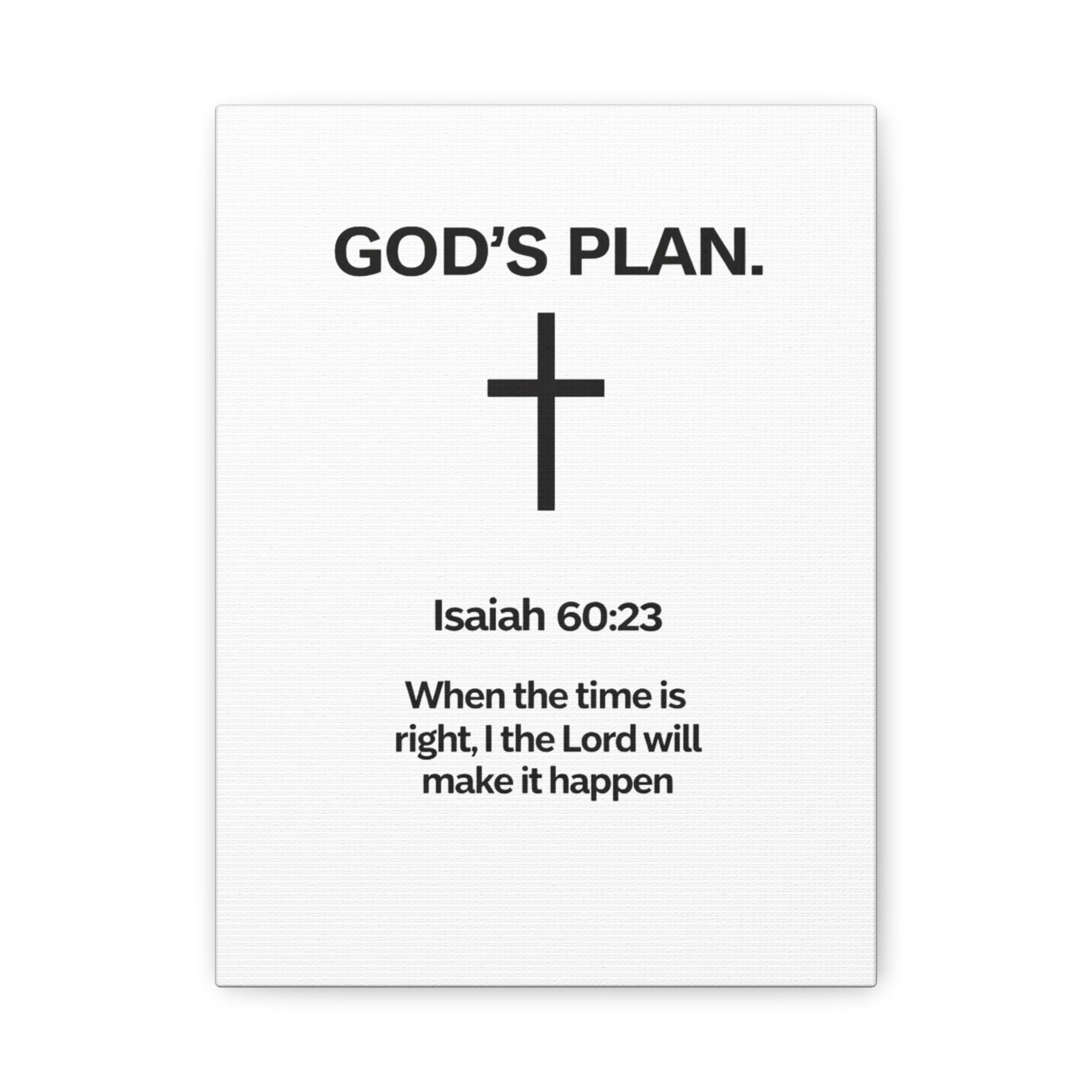“God’s Plan” Christian Canvas Wall Art – Modern Scripture Decor for Home & Office