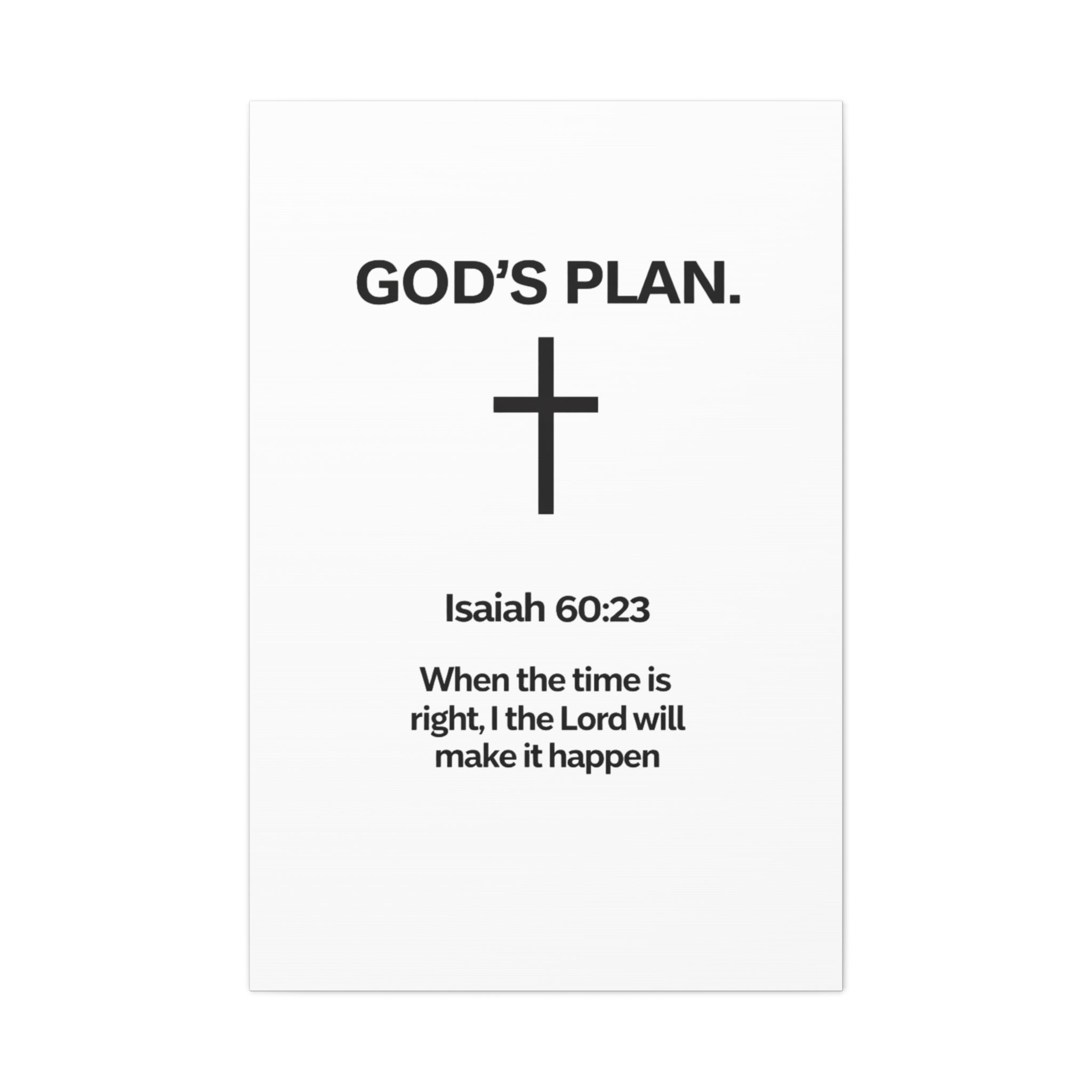 “God’s Plan” Christian Canvas Wall Art – Modern Scripture Decor for Home & Office