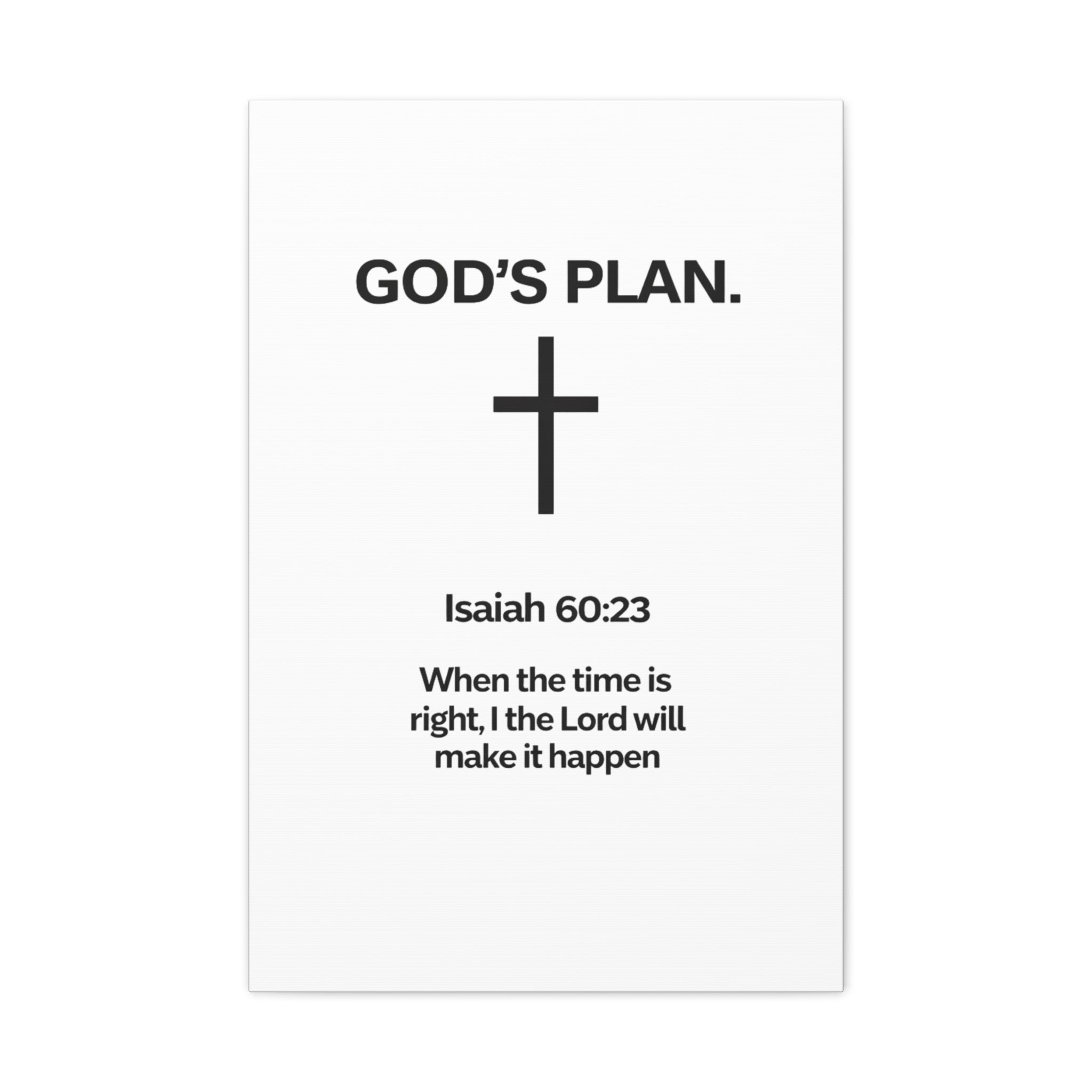 “God’s Plan” Christian Canvas Wall Art – Modern Scripture Decor for Home & Office