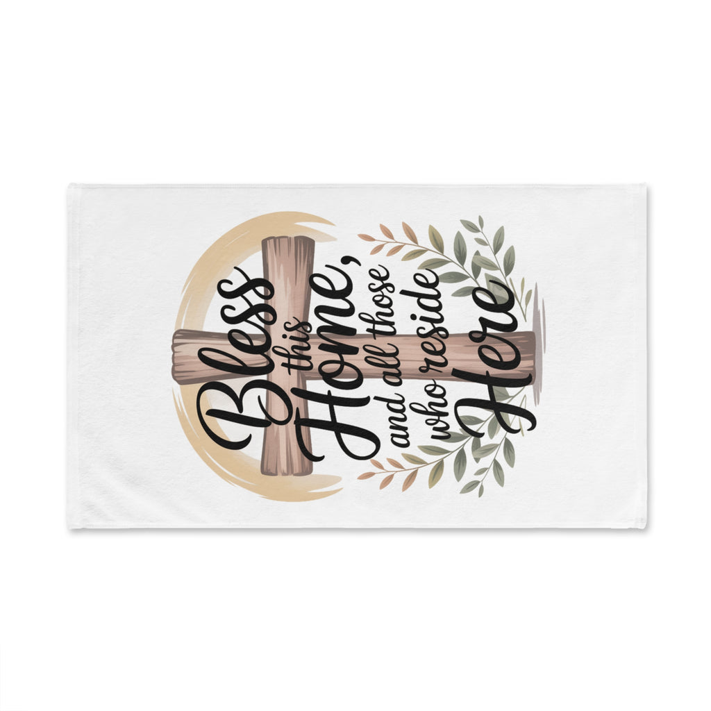 Christian Hand Towel – “Bless This Home” Scripture Kitchen & Bathroom Towel | Faith-Based Home Decor by Faith & Home Co