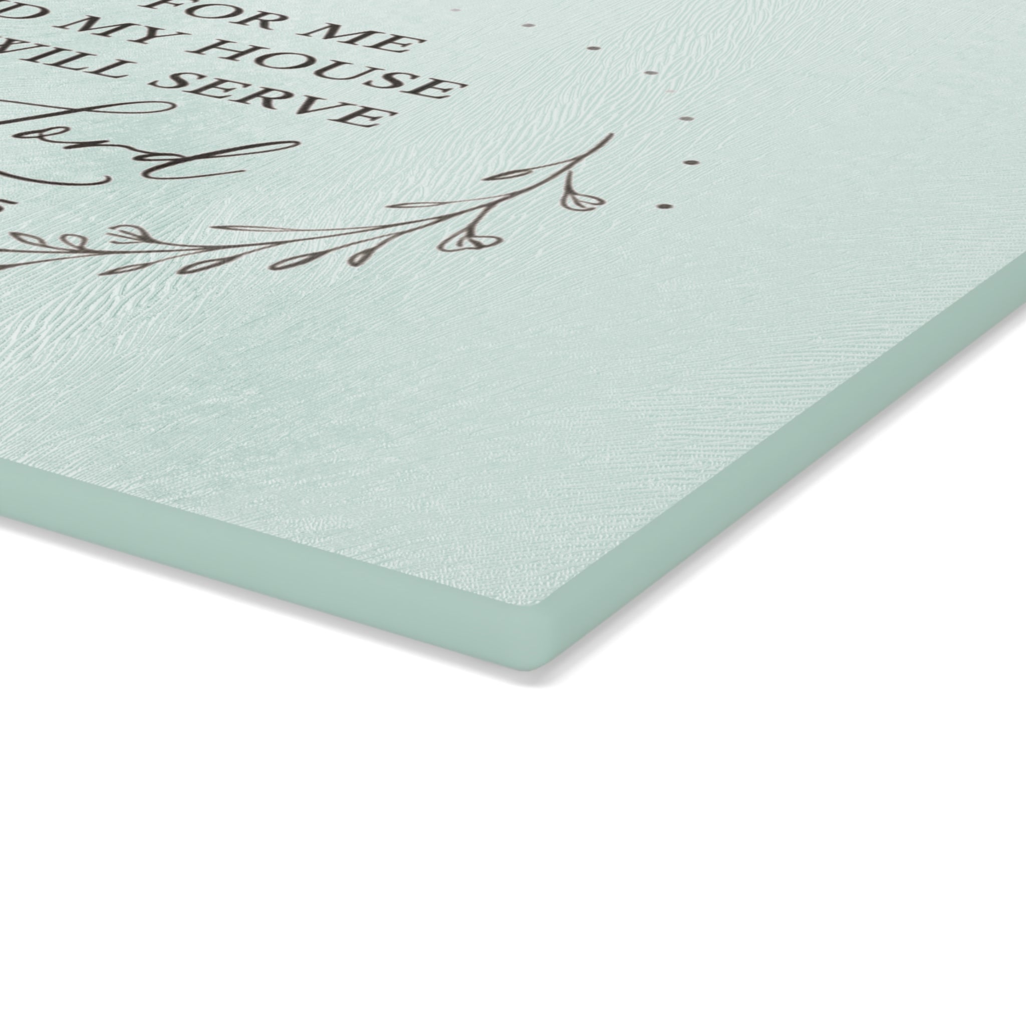 As For Me and My House Glass Cutting Board – Joshua 24:15 Christian Kitchen Decor | Faith-Based Glass Serving Board