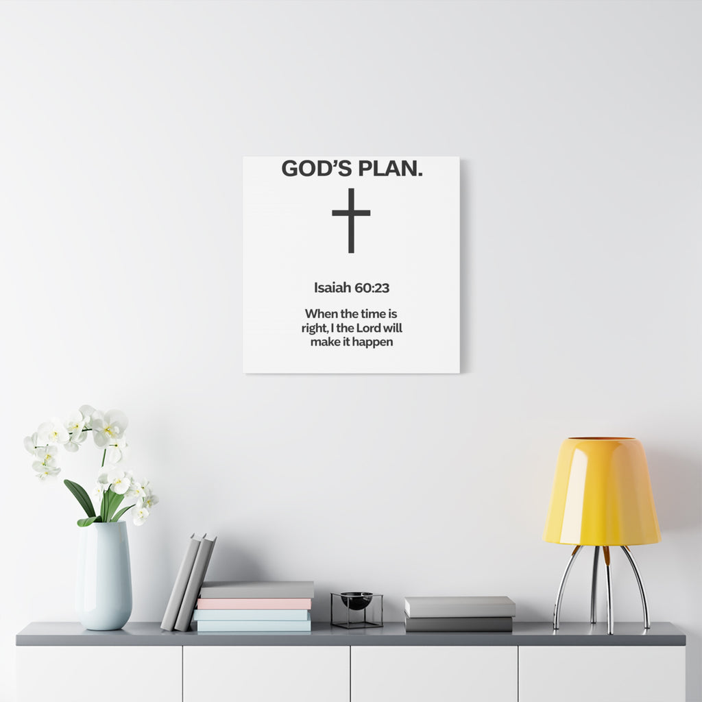 “God’s Plan” Christian Canvas Wall Art – Modern Scripture Decor for Home & Office