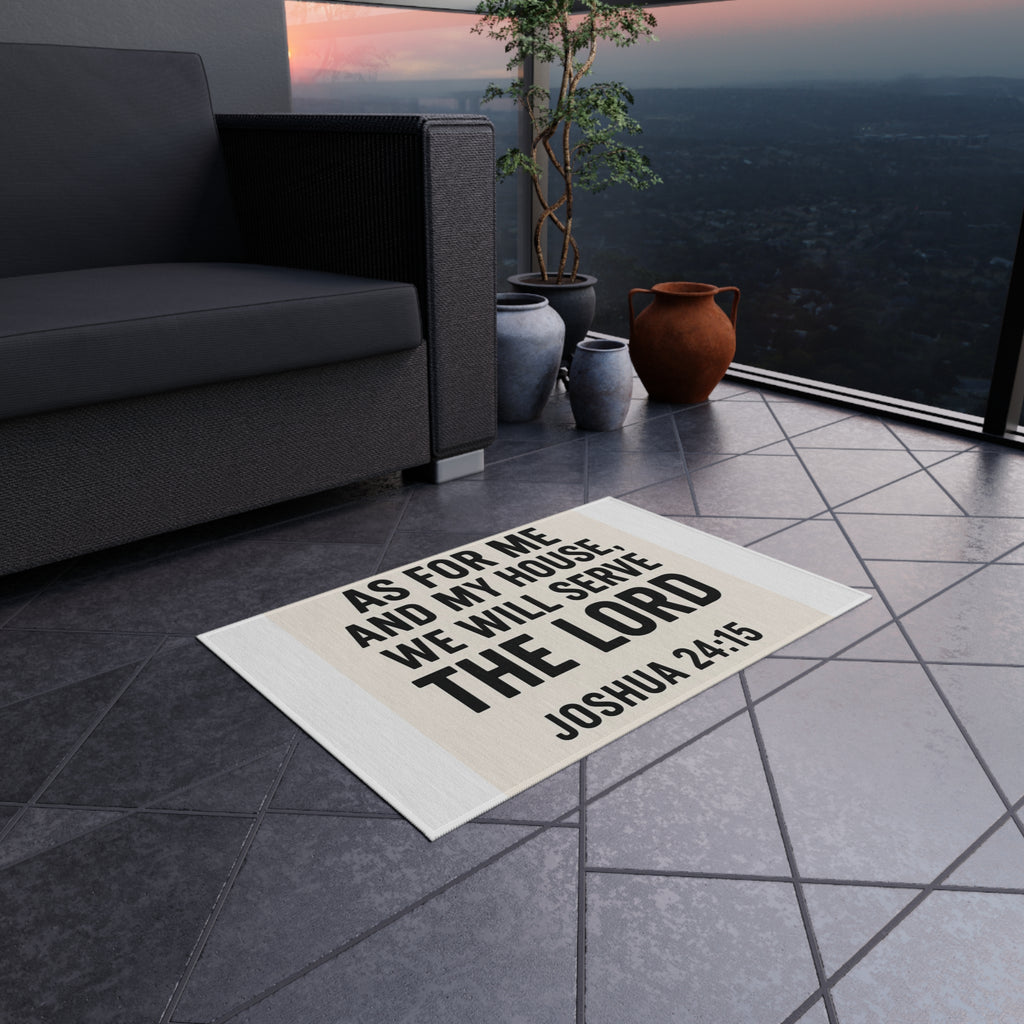 “As for Me and My House” Christian Door Mat – Joshua 24:15 Scripture Welcome Mat | Faith & Home Co.