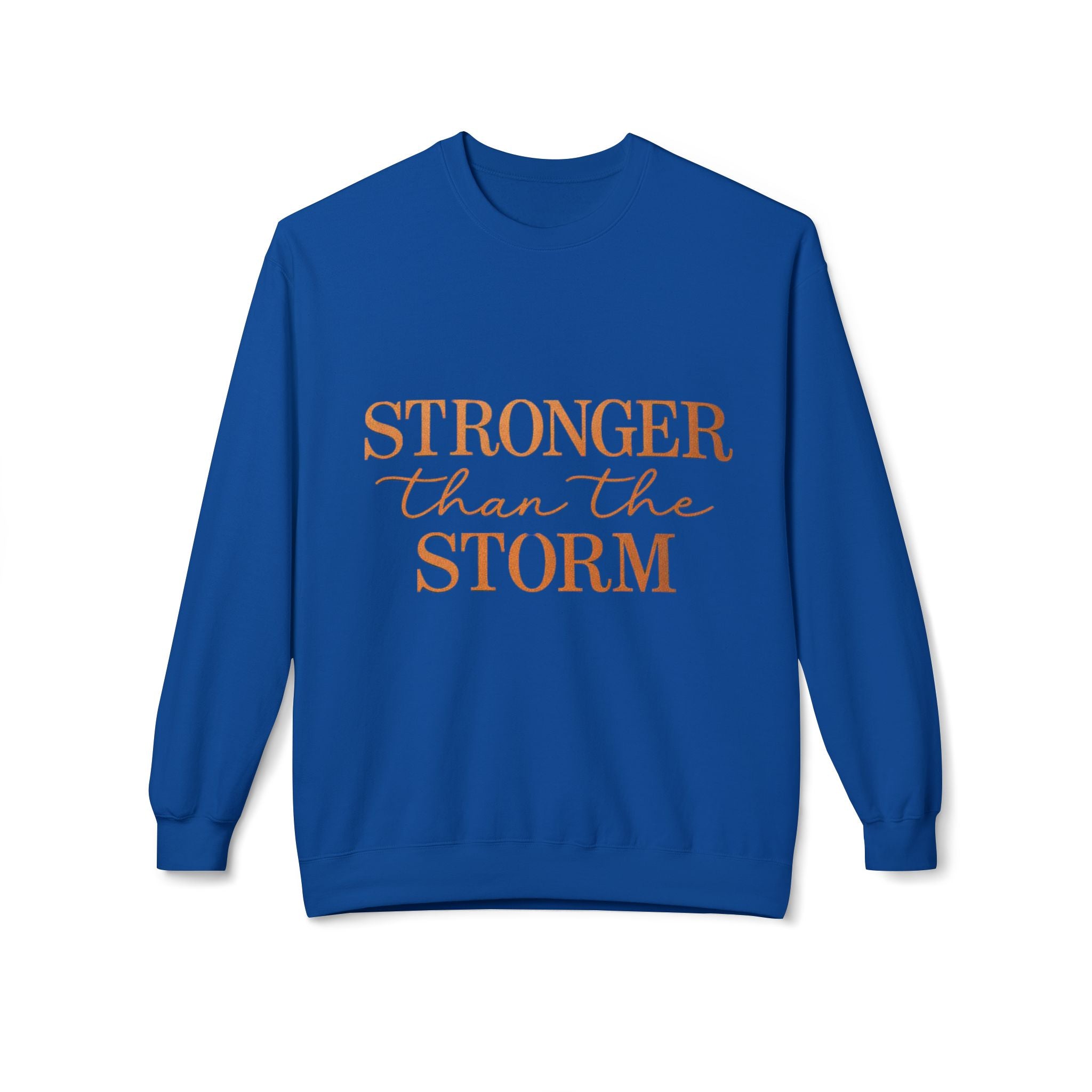 Stronger Than the Storm Sweatshirt – Inspirational Christian Crewneck | Cozy Faith-Based Encouragement Pullover