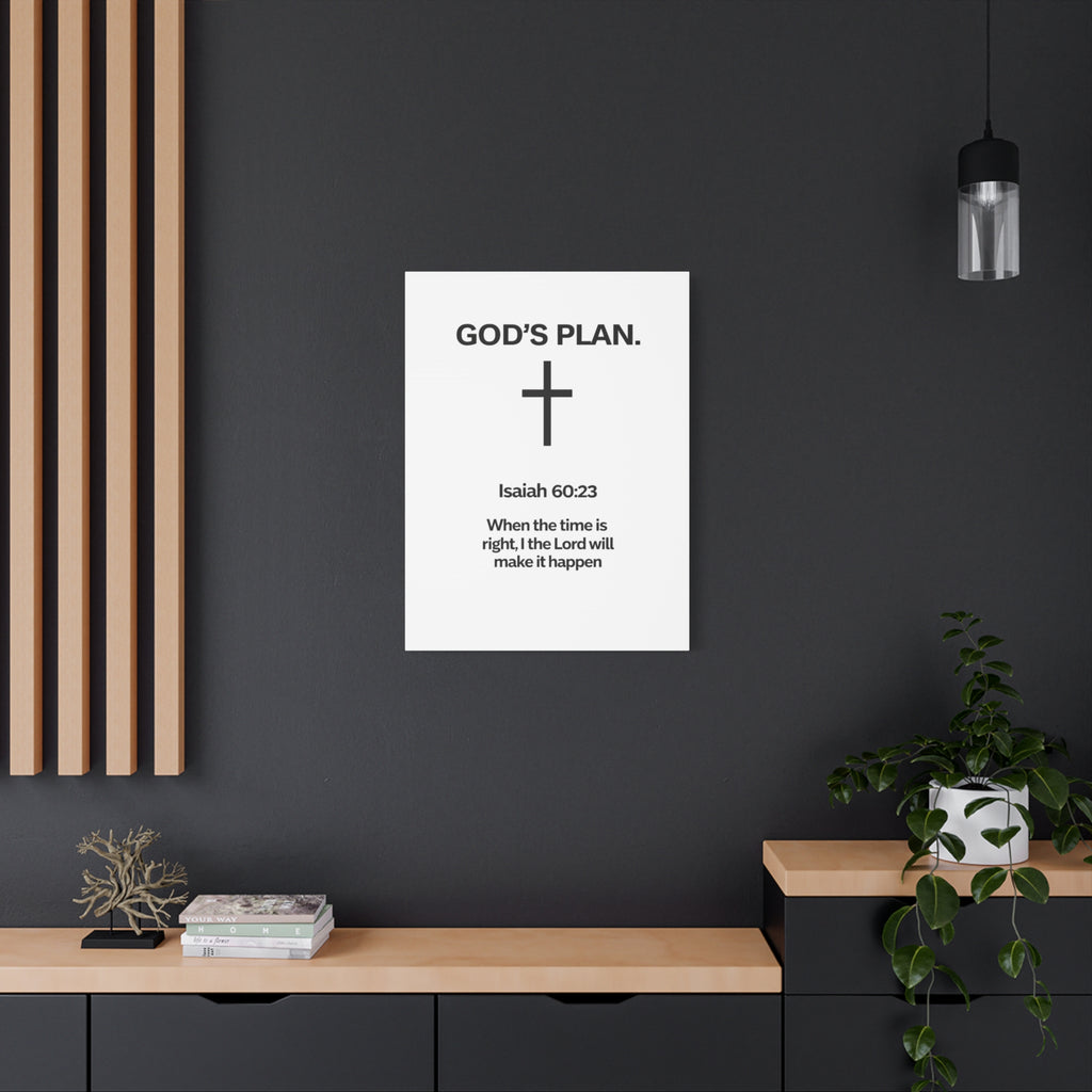 “God’s Plan” Christian Canvas Wall Art – Modern Scripture Decor for Home & Office