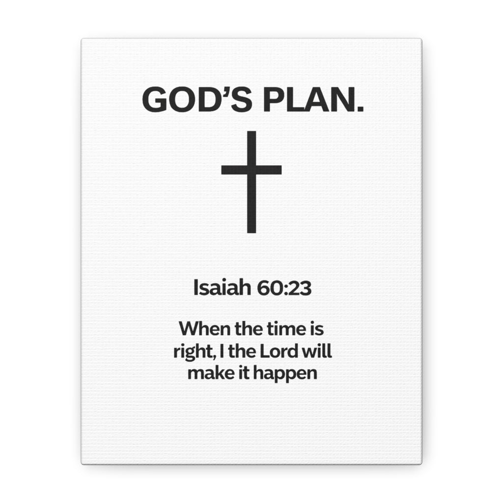“God’s Plan” Christian Canvas Wall Art – Modern Scripture Decor for Home & Office