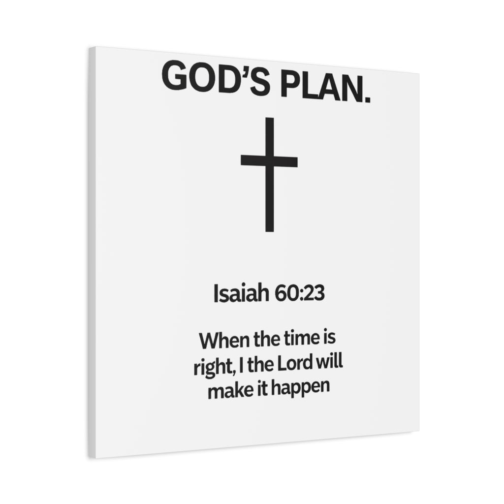 “God’s Plan” Christian Canvas Wall Art – Modern Scripture Decor for Home & Office