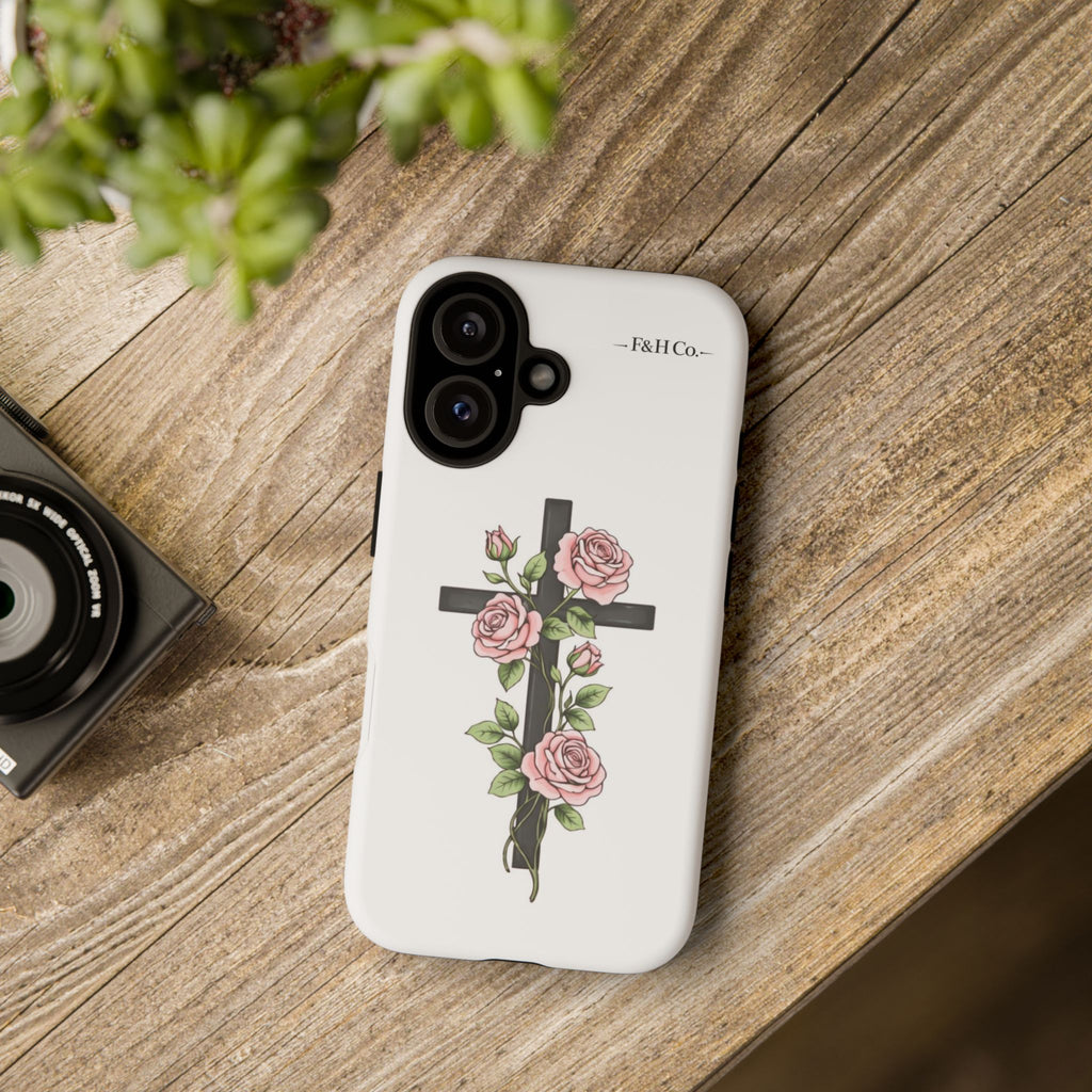 Floral Cross Christian Phone Case – Faith-Inspired Protective iPhone Case | Faith & Home Co.