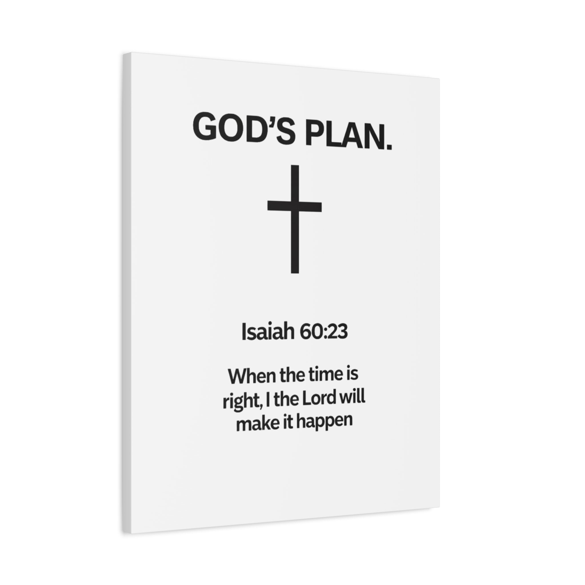 “God’s Plan” Christian Canvas Wall Art – Modern Scripture Decor for Home & Office