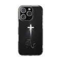 Christian Phone Case with Glowing Cross – Faith Over Fear Inspirational Protective iPhone Case | Religious Christian Cover