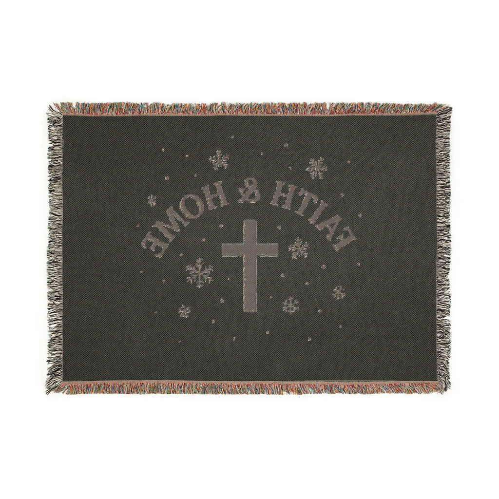 Faith & Home Christian Woven Blanket – Faith-Inspired Heirloom Throw with Cross | Faith & Home Co.